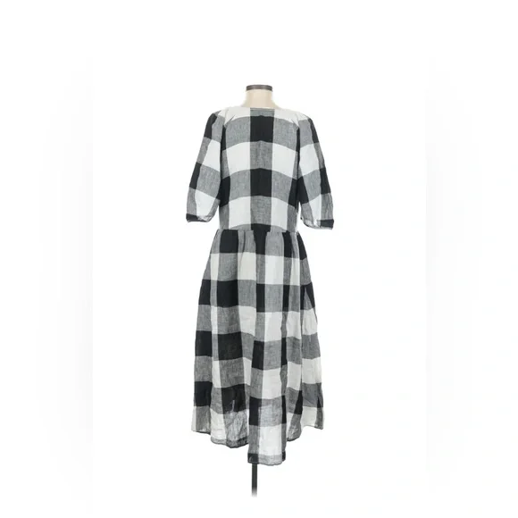 Everlane The Linen Oversized Puff Sleeve - Gingham (S) - Picture 10 of 13